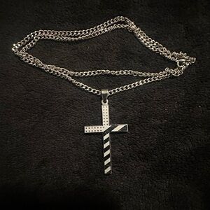 Silver Cross Pendant Necklace